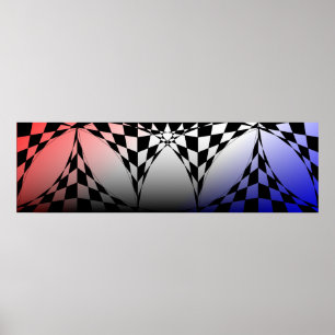 Red-White-Blue Banner von Kenneth Yoncich Poster