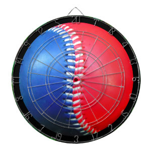 Red White & Blue Baseball Dart Board Dartscheibe