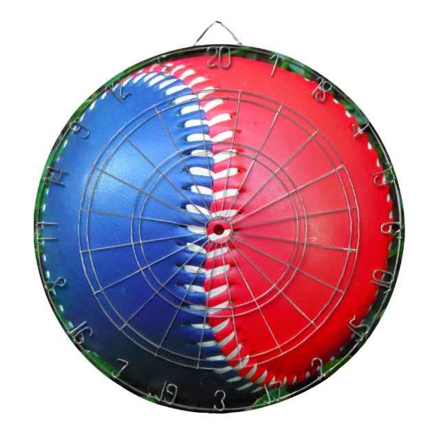 Red White & Blue Baseball Dartscheibe (vorne)