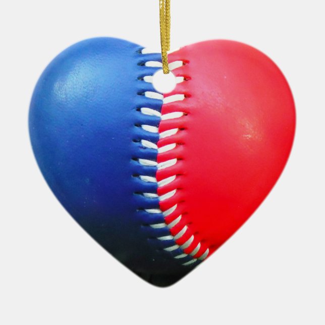 Red White & Blue Baseball Keramikornament (Vorne)