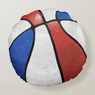 Red White Blue Basketball Kissen