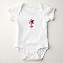 Red White Blue Blume Patriotic Design Baby Strampler