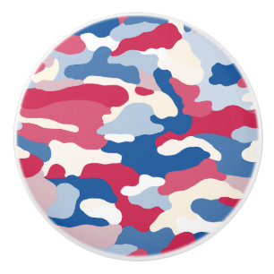 Red White & Blue Camouflage (1) Keramikknauf