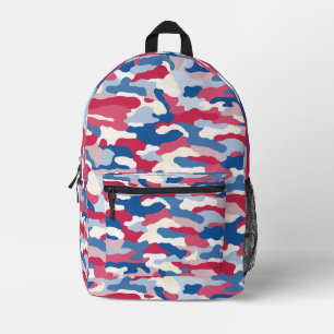Red White & Blue Camouflage Bedruckter Rucksack