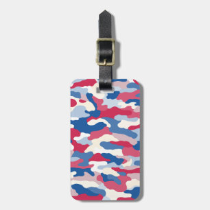 Red White Blue Camouflage Custom Gepäckanhänger