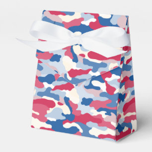 Red White & Blue Camouflage Geschenkschachtel