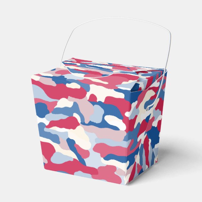 Red White & Blue Camouflage Geschenkschachtel (Vorderseite)