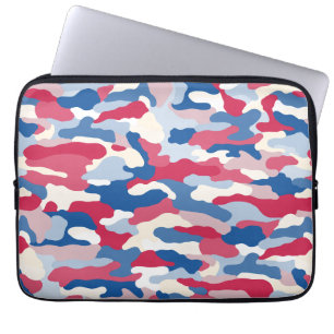 Red White & Blue Camouflage Laptopschutzhülle