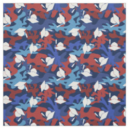 Red White Blue Camouflage Pattern Abschluss Stoff