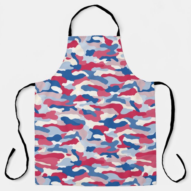 Red White & Blue Camouflage Schürze (Vorderseite)