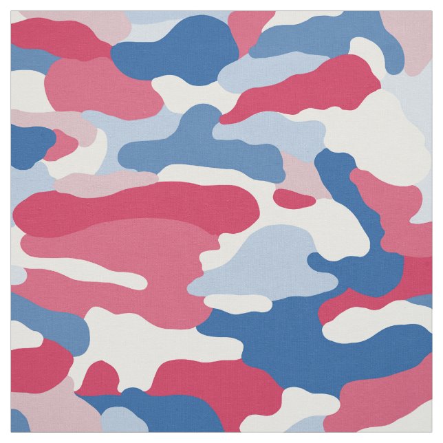 Red White & Blue Camouflage Stoff (Muster)