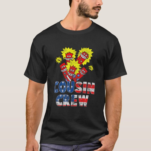Red White Blue Cousin Crew T-Shirt (Vorderseite)