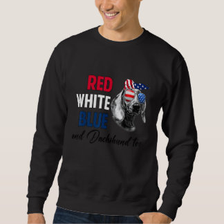 Red White Blue & Dackel zu American Flag 4. O Sweatshirt
