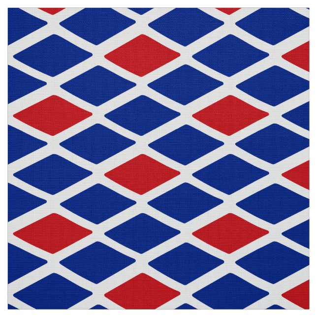 Red White Blue Diamond Snakeskin Stoff (Muster)