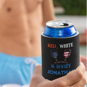 Red White Blue Drinking 4. Juli Dosenkühler