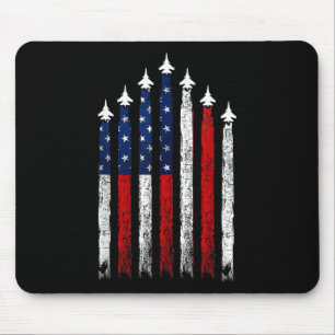 Red White Blue Fighter Jets 4. Juli US-Flagge Mousepad