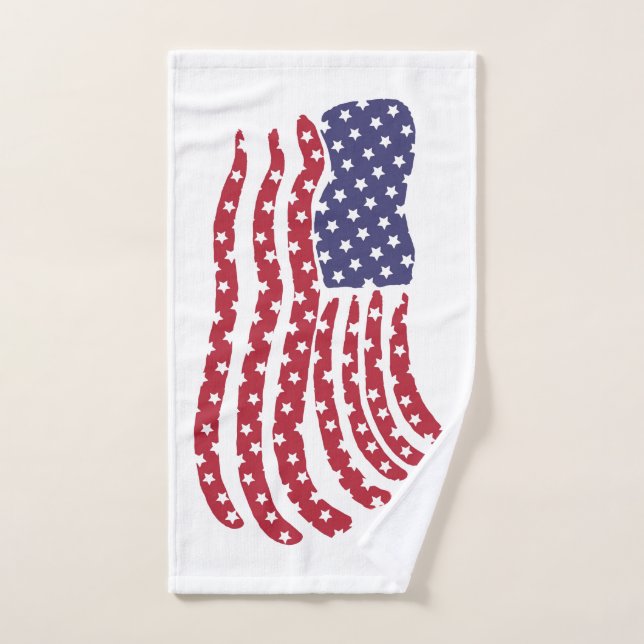 Red White Blue Flag Design Handtuch (Handtuch)
