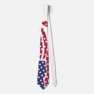 Red White Blue Flag Design Neck Tie Krawatte