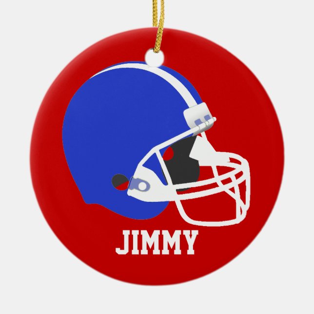Red, White, & Blue Football Helmet Ornament (Vorne)