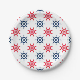 Red White Blue Fun Celebration Pappteller
