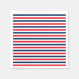 Red White & Blue Fun Patriotic Freedom Celebration Serviette