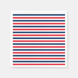 Red White & Blue Fun Patriotic Freedom Celebration Serviette