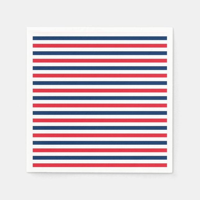 Red White & Blue Fun Patriotic Freedom Celebration Serviette (Vorderseite)