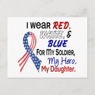 Red White Blue für meine Tochter Postkarte