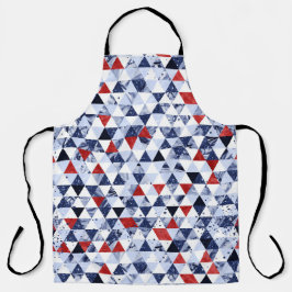 RED WHITE BLUE GLITTER LOOK TRIANGLE PATTERN SCHÜRZE