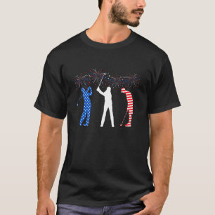 Red White Blue Golf Patriotic 4. Juli T-Shirt