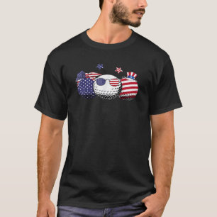 Red White Blue Golf Patriotic 4. Juli T-Shirt