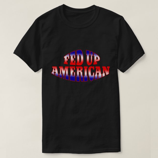Red White Blue Gradient FÜTTERTE auf AMERIKAN T-Shirt (Design vorne)