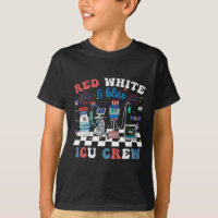 Red White Blue Icu Krankenschwester Crew 4. Juli u