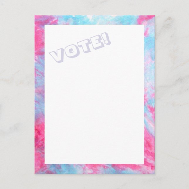 Red White Blue Krawatte Dye VOTE Postkarte (Vorderseite)