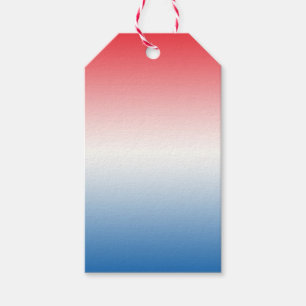 Red White & Blue Ombre Geschenkanhänger