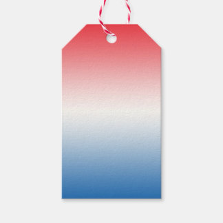 Red White & Blue Ombre Geschenkanhänger