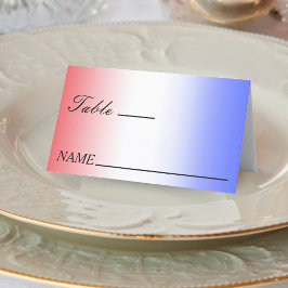 Red White & Blue Ombre Patriotic Wedding Platzkarte