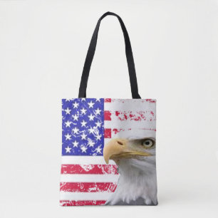 Red White Blue Patriot Star Streifen Eagle US Flag Tasche