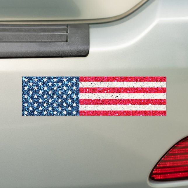 Red White Blue Patriotic American USA Flag Party Autoaufkleber (Auf Auto)