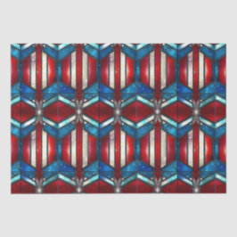 Red White Blue Patriotic gesteinigtes Glas 4. Juli Seidenpapier