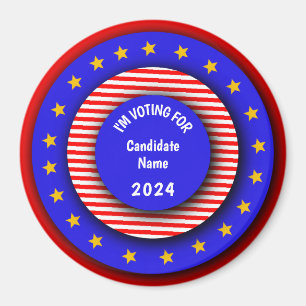 Red White Blue Political Magnet