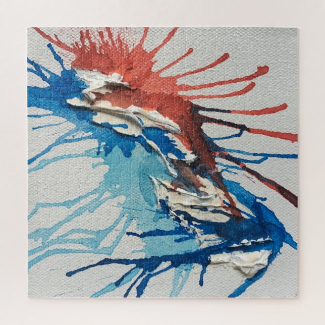 Red White & Blue-Puzzle (Vertikal)