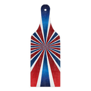 Red White Blue Radial Muster Schneidebrett