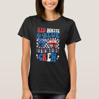 Red White Blue Respiratory Therapist Crew Groovy 4 T-Shirt
