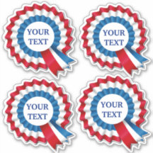 Red White & Blue Rosette Contour