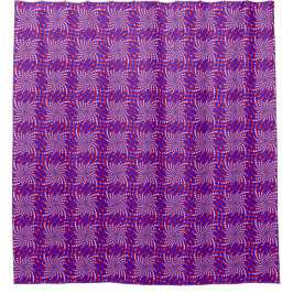 Red White Blue Spiral von Kenneth Yoncich Duschvorhang