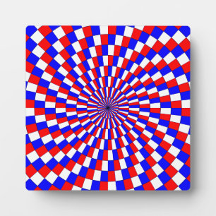 Red White Blue Spiral von Kenneth Yoncich Fotoplatte