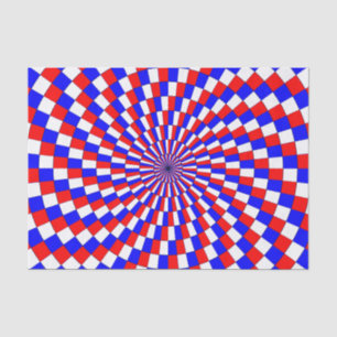 Red White Blue Spiral von Kenneth Yoncich Seidenpapier