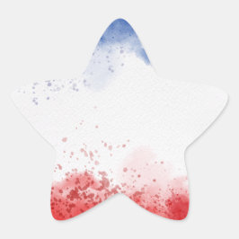 Red White Blue Spritzer Stern-Aufkleber
