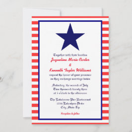 Red White & Blue Star - Einladung zu Hochzeiten
